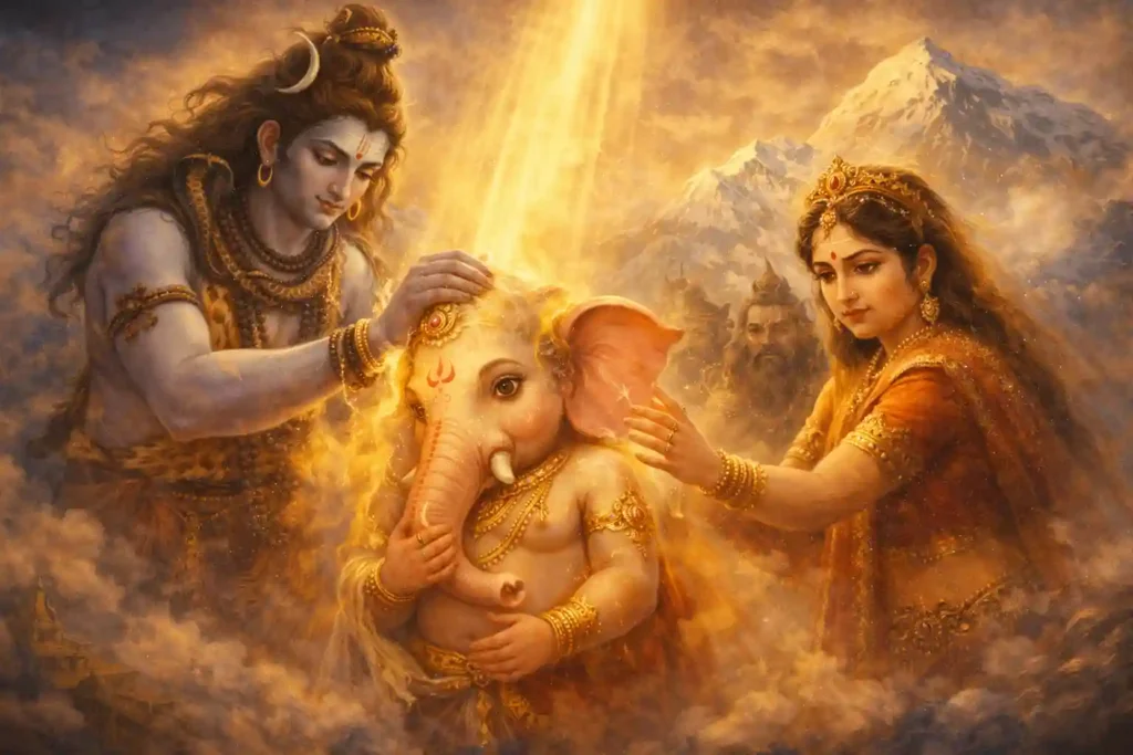 Ganesha-elephant-head-story