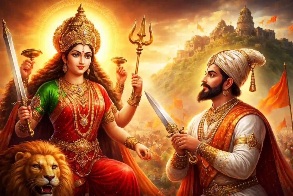 Tulja-Bhavani-and-Shivaji-Maharaj