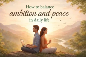 How to balance ambition and peace in daily life