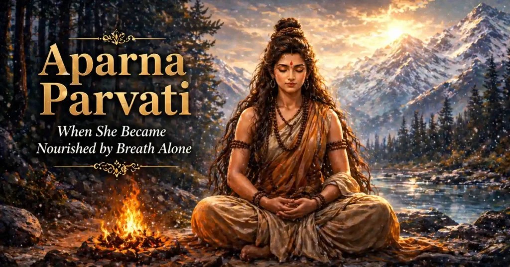 Parvati-doing-tapasya-for-Shiva-in-deep-meditation