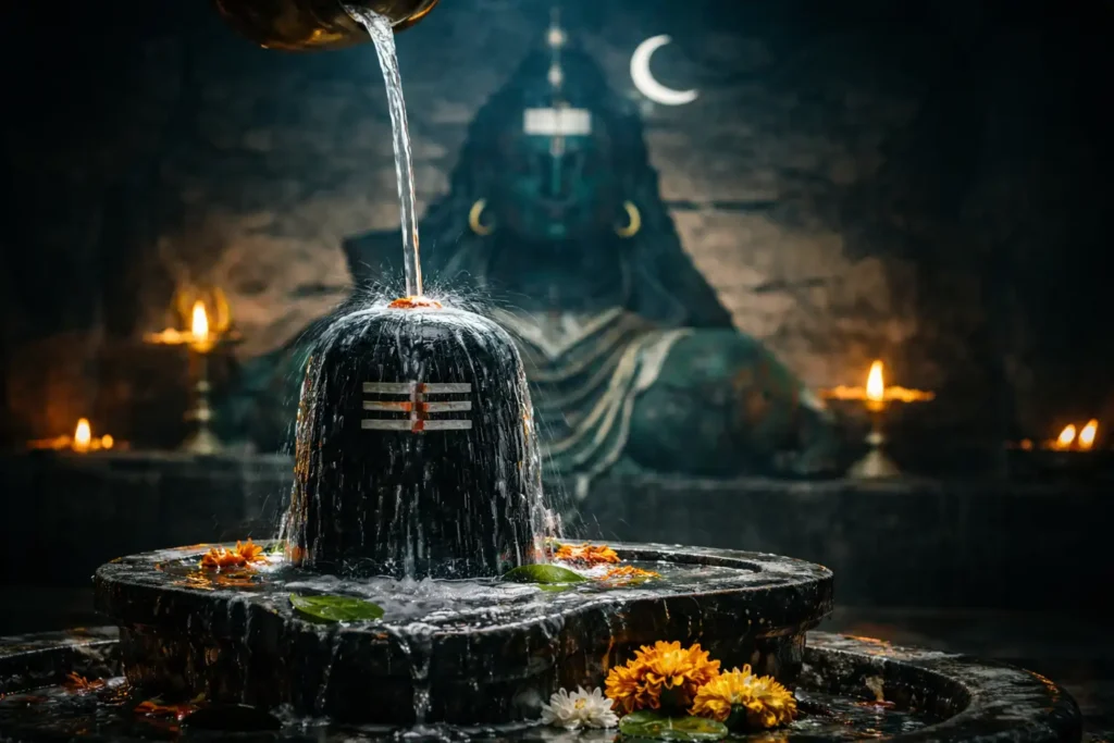 Sacred-water-offering-to-Shiva-Lingam