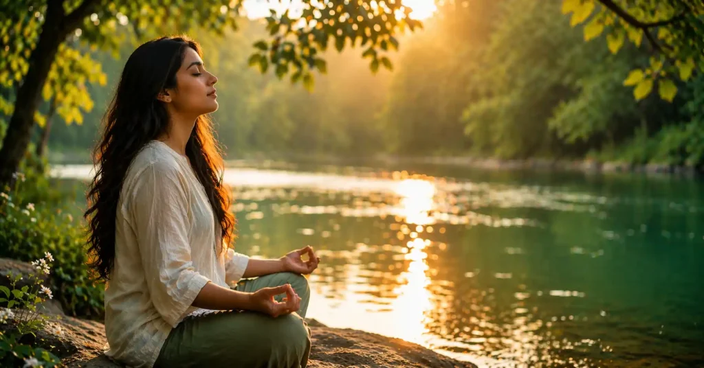 Serene-meditation-by-the-riverside