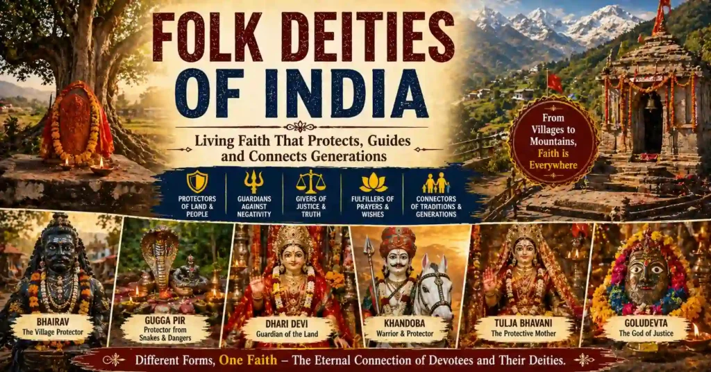 Folk deities worshipped in villages hills and forests across India
