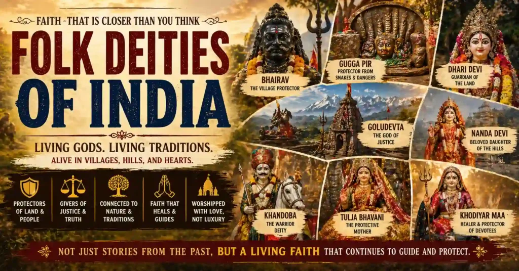 Indian folk deities as protectors of land and givers of justice