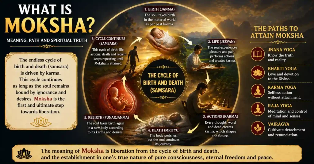 Human life journey from birth to old age and death