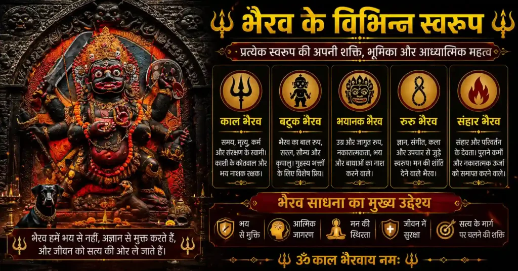 अष्ट भैरव और भैरव के विभिन्न स्वरूप, काल भैरव, बटुक भैरव और तांत्रिक परंपराओं का आध्यात्मिक महत्व