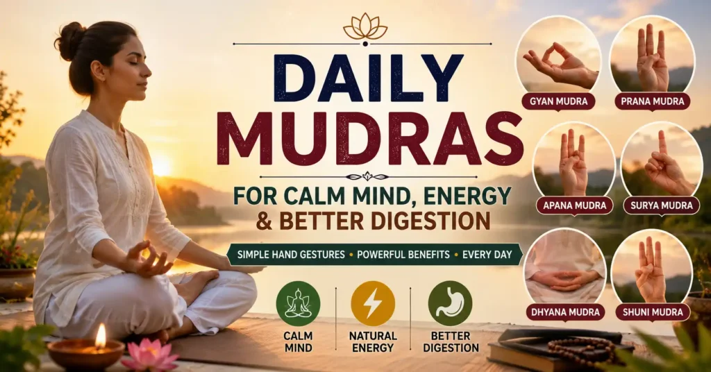 Daily mudras for calm mind, natural energy and better digestion