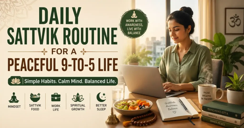 Daily sattvik routine for a peaceful 9-to-5 life