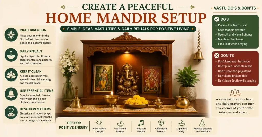 Maa Durga home mandir setup with Vastu tips and positive spiritual energy
