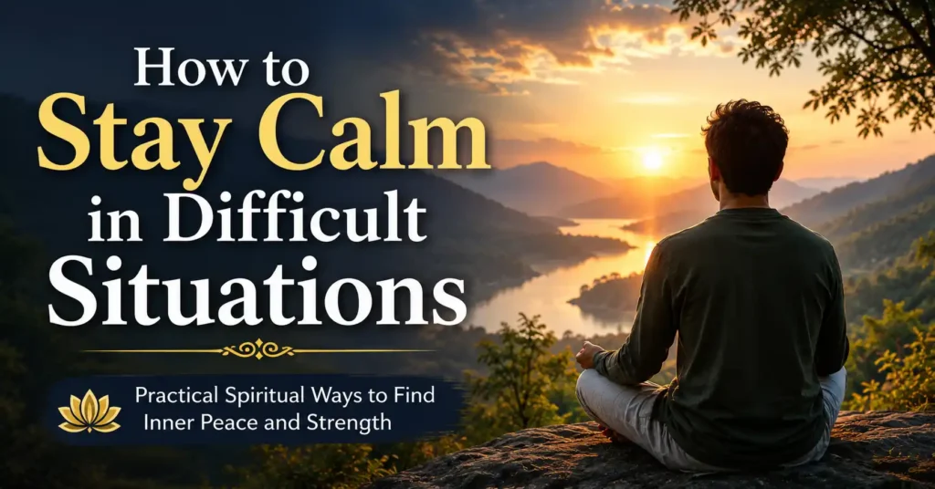 How to stay calm in difficult situations spiritually through inner peace and awareness