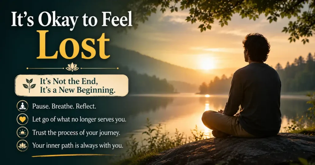It is okay to feel lost during periods of spiritual confusion and inner searching