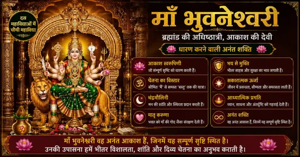 माँ भुवनेश्वरी की दिव्य छवियों का आध्यात्मिक कोलाज, महाविद्या, साधना, करुणा और ब्रह्मांडीय चेतना का अनुभव
