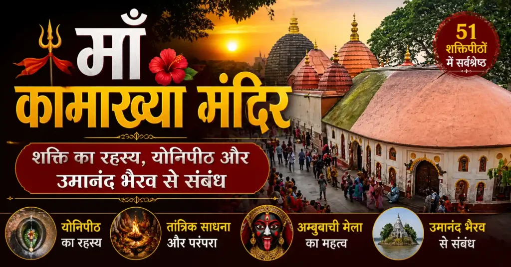 माँ कामाख्या मंदिर नीलाचल पर्वत असम शक्तिपीठ का दृश्य