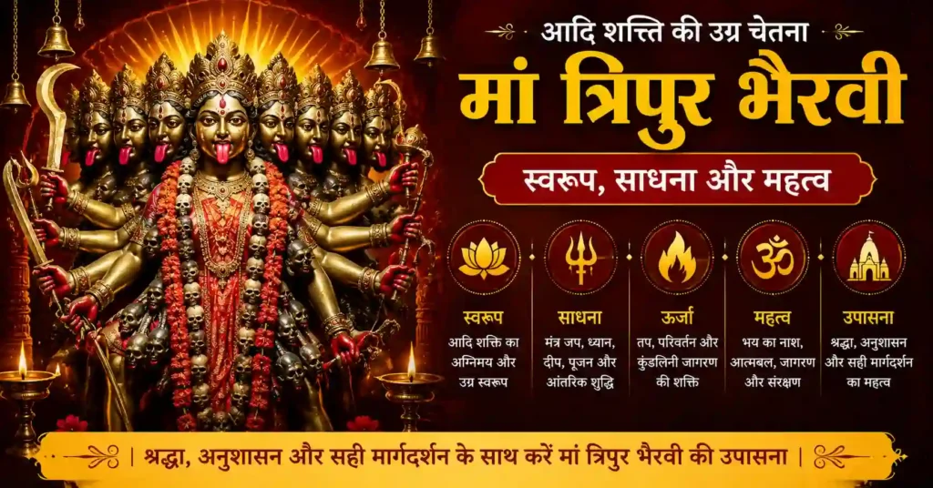 मां त्रिपुर भैरवी का उग्र और शक्तिशाली स्वरूप, तंत्र और जागरण का प्रतीक