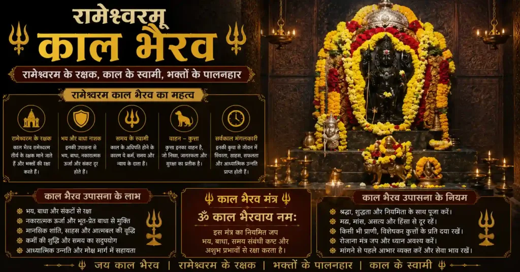 काल भैरव उपासना के लाभ, साहस, सुरक्षा, मानसिक स्थिरता और आध्यात्मिक जागरण का दिव्य चित्र
