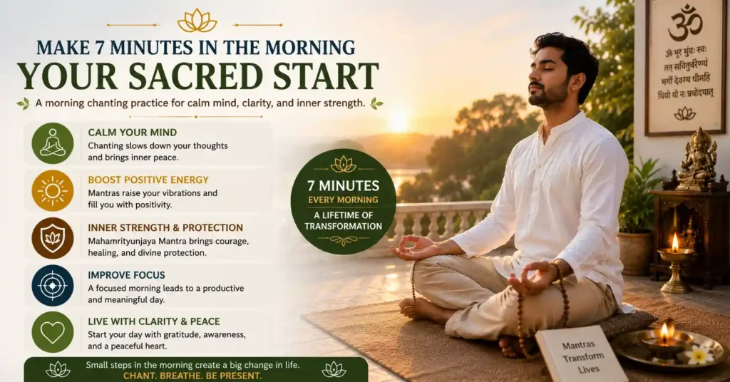 Sacred morning chanting practice helping cultivate focus, positivity and inner peace