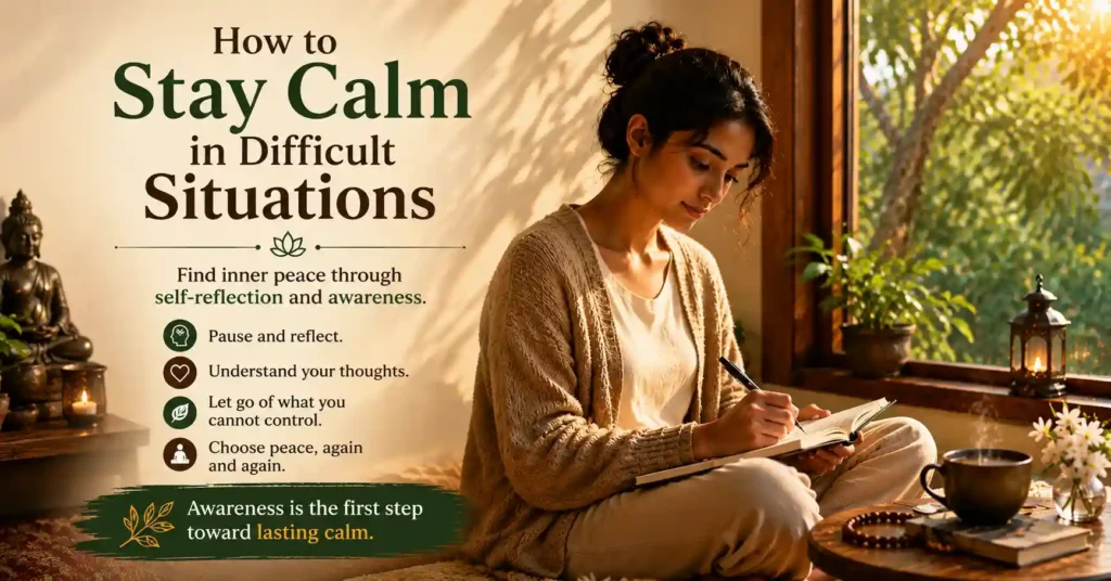 Self reflection and awareness help create inner peace during difficult situations