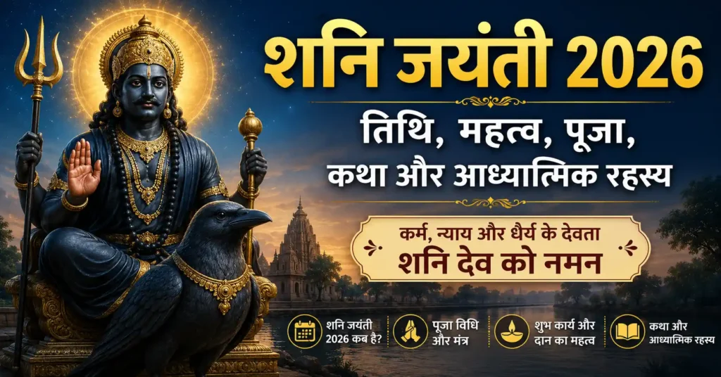 शनि जयंती 2026 पर शनि देव की पूजा, महत्व और आध्यात्मिक रहस्य