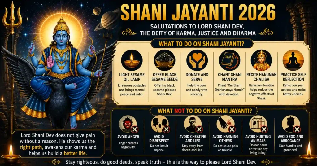 What to do and avoid on Shani Jayanti according to Sanatan tradition