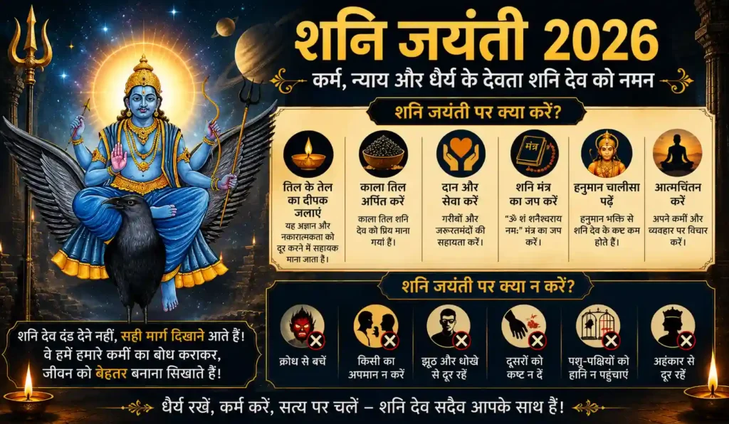 शनि जयंती पर क्या करें और क्या न करें की आध्यात्मिक जानकारी