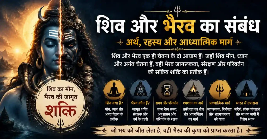 शिव और भैरव को एक ही चेतना के दो स्वरूपों के रूप में दर्शाती आध्यात्मिक कला