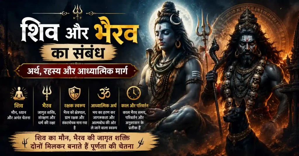 शिव और भैरव की जागृत चेतना और आध्यात्मिक शक्ति को दर्शाता चित्र