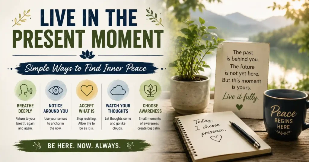 Simple ways to practice living in the present moment