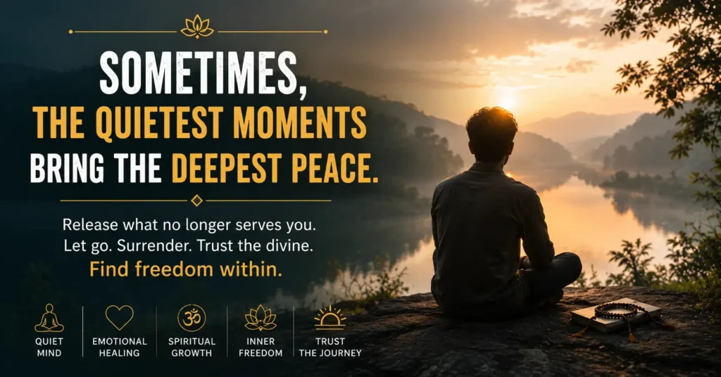 Person sitting quietly reflecting on emotional healing and surrender