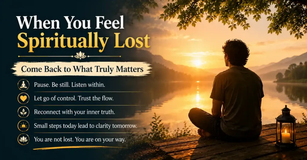 Spiritual growth often begins when you feel lost and start looking within