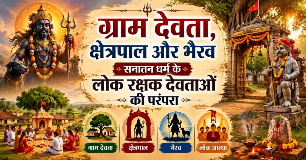 ग्रामीण लोक आस्था और सामुदायिक धार्मिक परंपराओं को दर्शाता चित्र