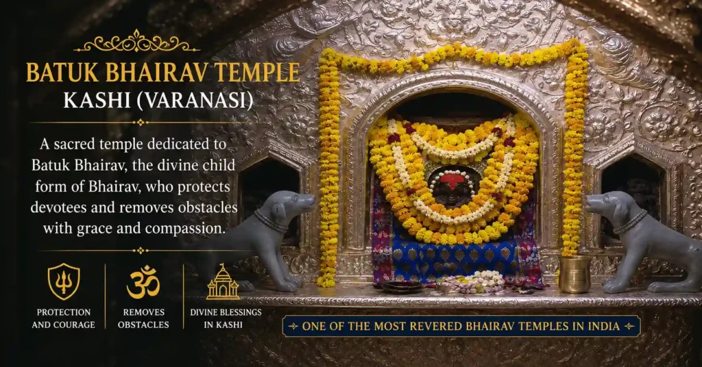 Sacred shrine of Batuk Bhairav Temple in Kashi, a revered place of worship associated with protection and blessings