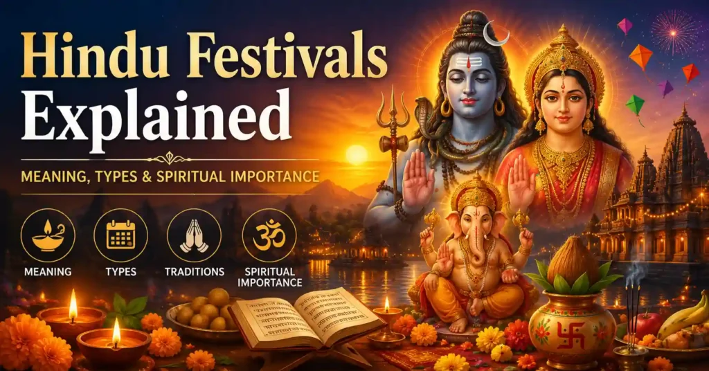 Hindu festivals explained with their meaning, types, and spiritual importance in Sanatan Dharma