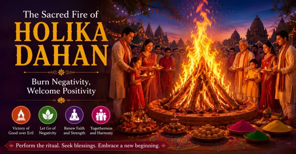 Families sharing Gujiya, Malpua, Thandai, Puran Poli, and other traditional Holi festive foods together.