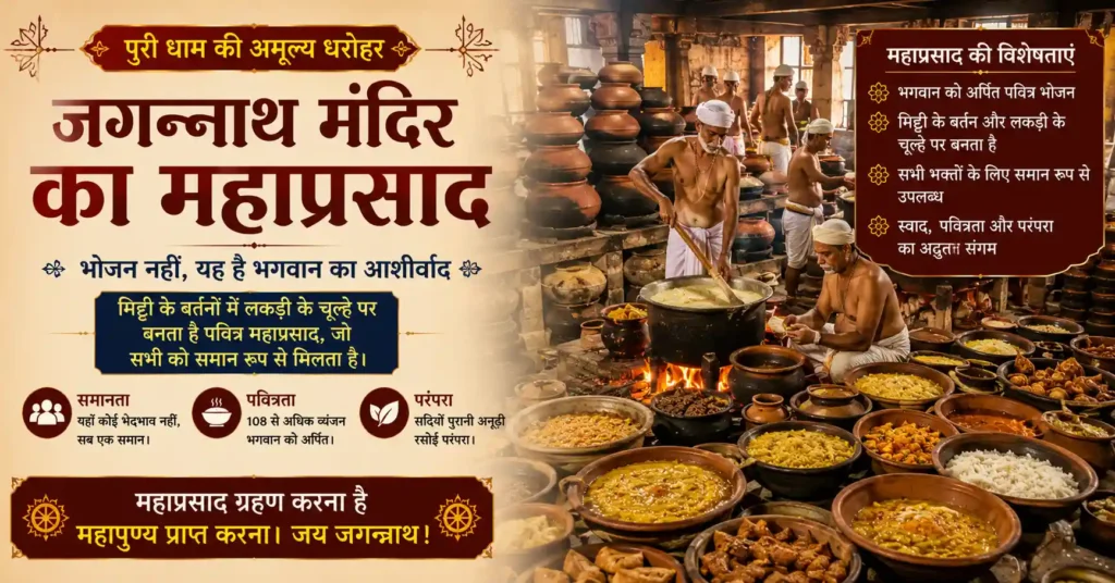 जगन्नाथ मंदिर की पारंपरिक रसोई में महाप्रसाद तैयार करते सेवक
