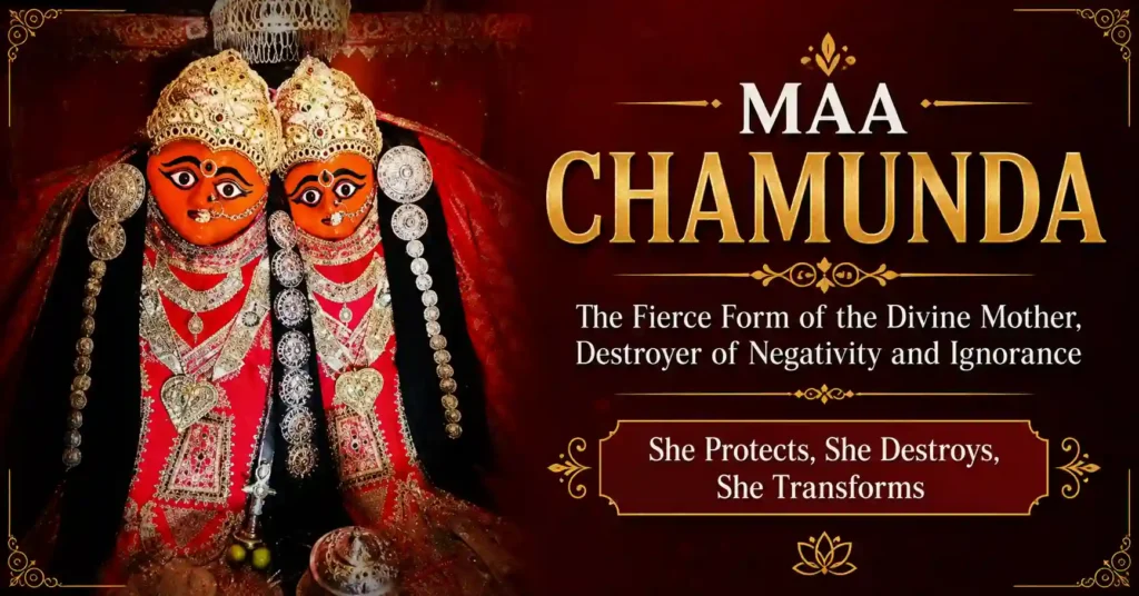 Sacred regional forms of Maa Chamunda worship showing traditional deity representations preserved in local devotional traditions