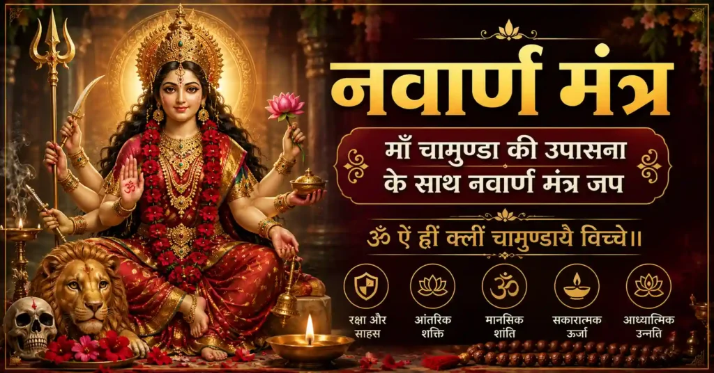 माँ चामुण्डा की उपासना के साथ नवार्ण मंत्र जप