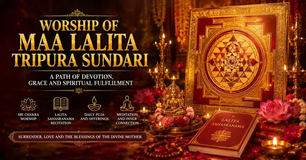 Sri Chakra worship Lalita Sahasranama recitation and devotional practices dedicated to Maa Lalita Tripura Sundari