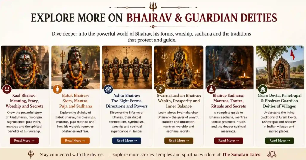 Explore more articles on Bhairav, Gram Devta, Kshetrapal and guardian deity traditions in Sanatan Dharma