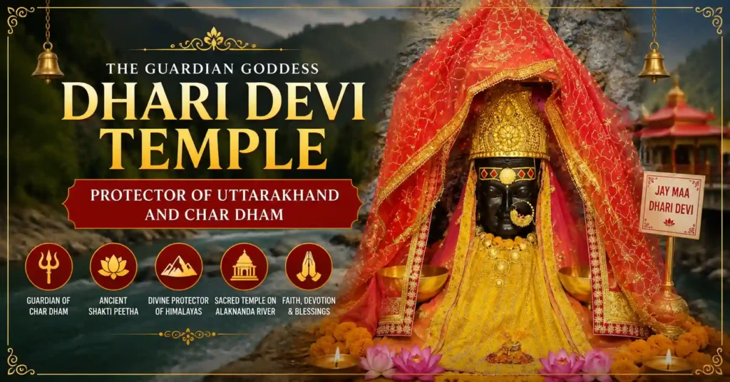 Sacred idol of Dhari Devi Temple, a revered form of Maa Kali and the guardian goddess of Char Dham.