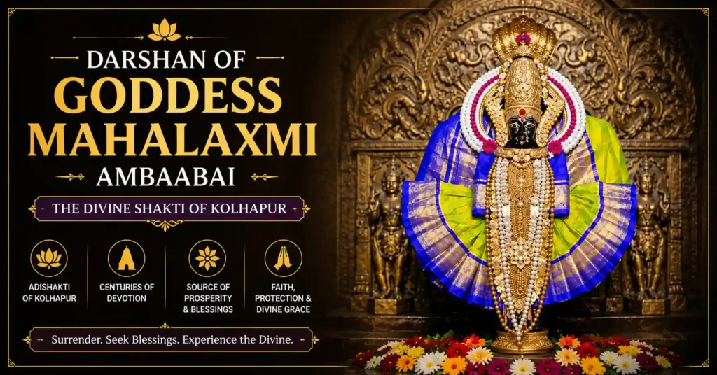 Divine darshan of Goddess Mahalaxmi Ambabai at the Mahalaxmi Temple Kolhapur