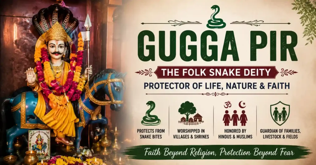 Gugga Pir worshipped as the folk snake deity and protector of families, livestock, and nature