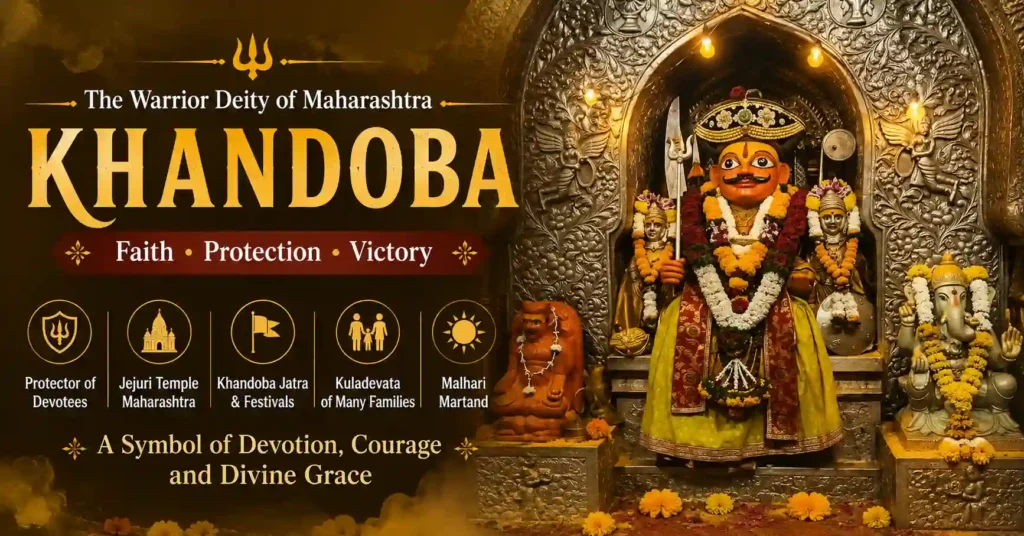 Sacred idol of Lord Malhari Martand worshipped at Jejuri Temple