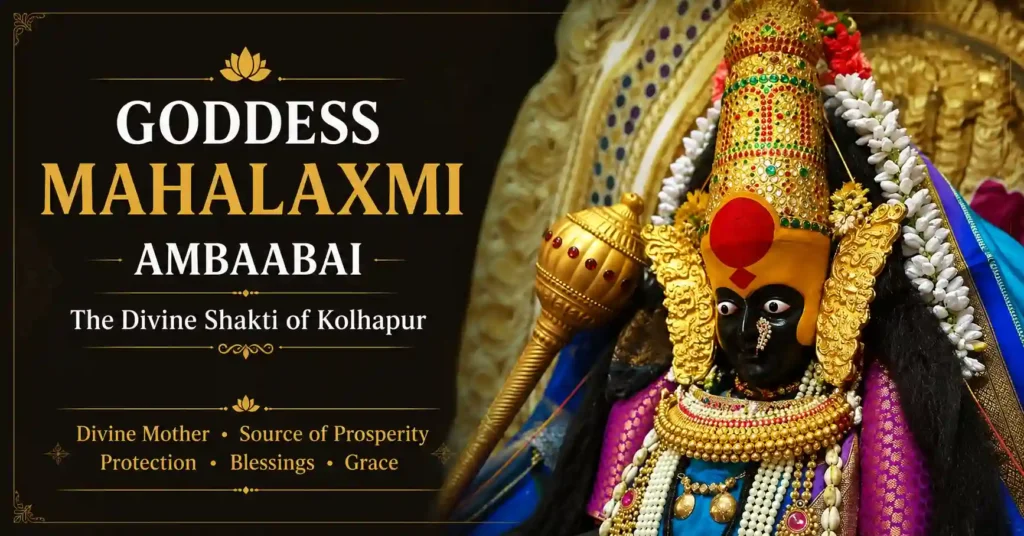 Sacred idol of Shree Ambabai, the presiding deity of Mahalaxmi Temple Kolhapur