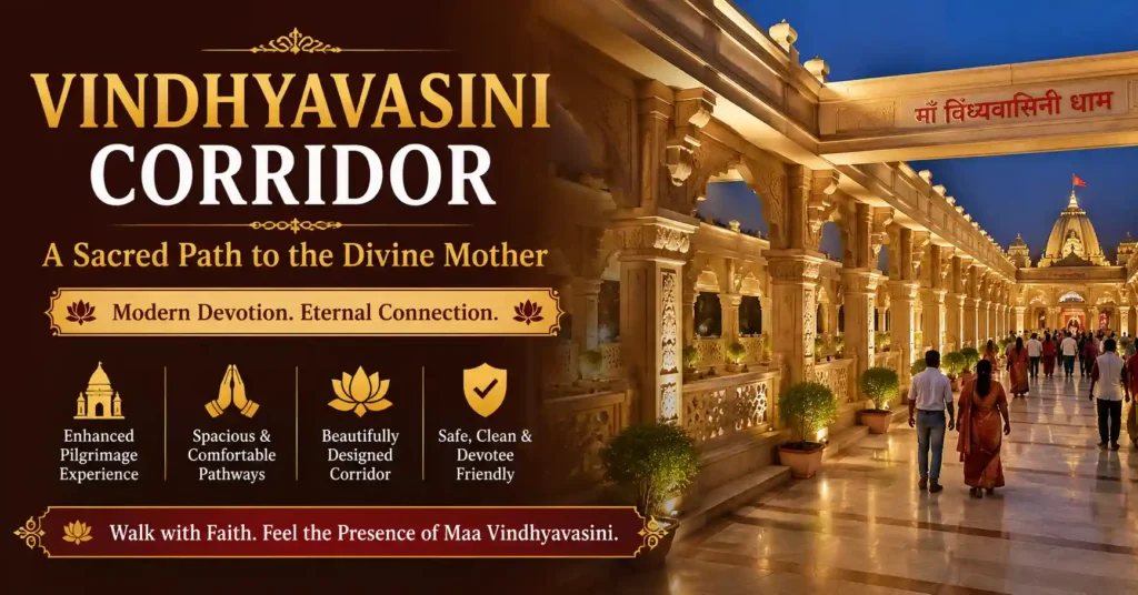 Vindhyavasini Corridor in Vindhyachal providing improved pathways and facilities for pilgrims visiting the temple
