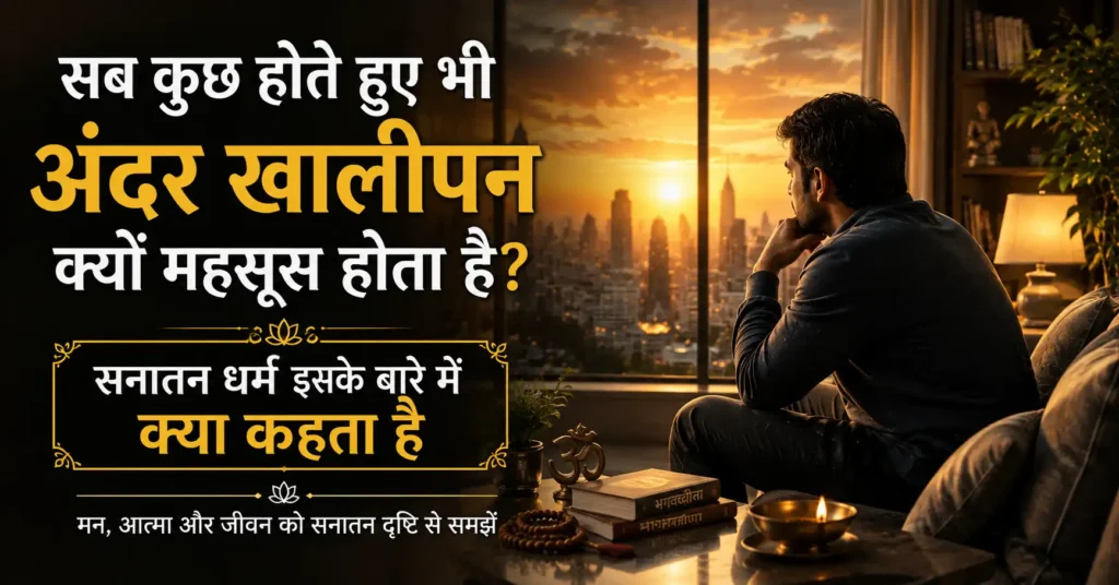 सब कुछ होते हुए भी अंदर खालीपन क्यों महसूस होता है इस पर सनातन धर्म की दृष्टि