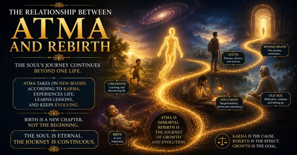 Relationship between Atma and rebirth according to Hindu philosophy