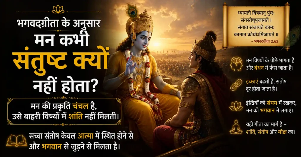 भगवद्गीता के माध्यम से मन की शांति और संतोष का संदेश