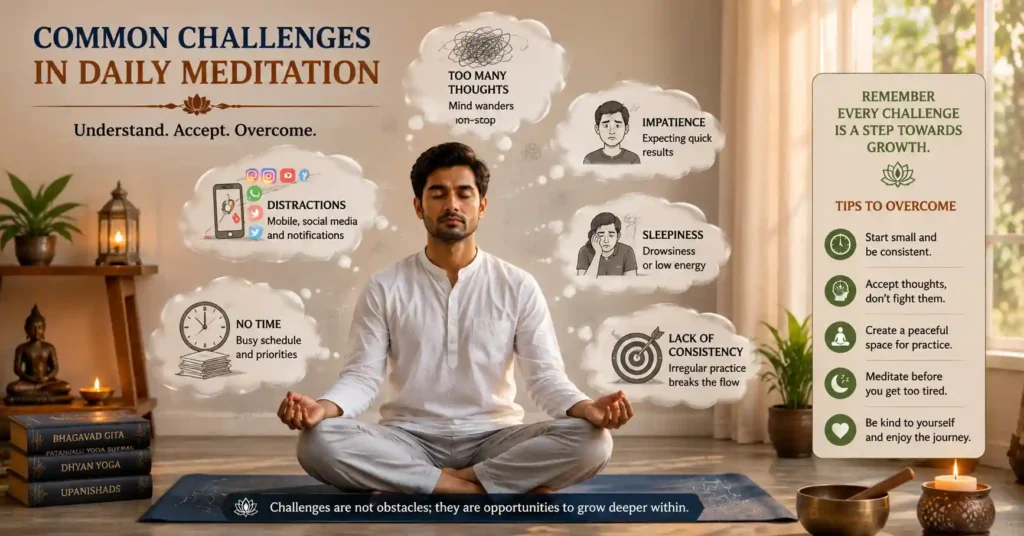 Common challenges in daily meditation and practical ways to overcome them