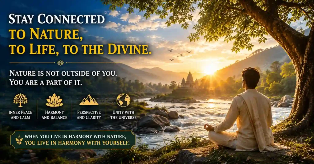 Connection with nature, the universe and inner peace through Sanatan Living