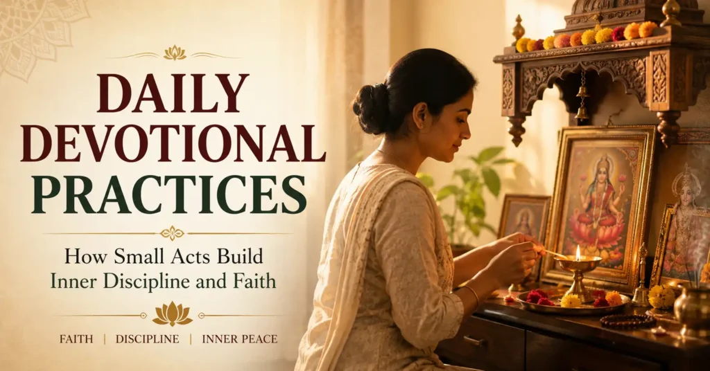 Daily devotional practices building inner discipline and faith through simple acts of devotion